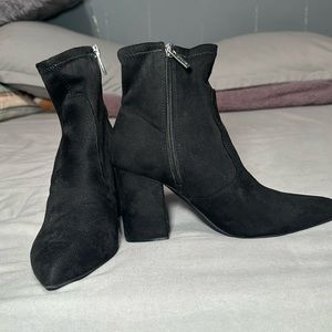 Black booties, brand is Unisa